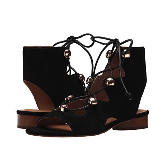 Black Rebecca Minkoff Kyla Ghillie Sandal NEW - Picture 2 of 6